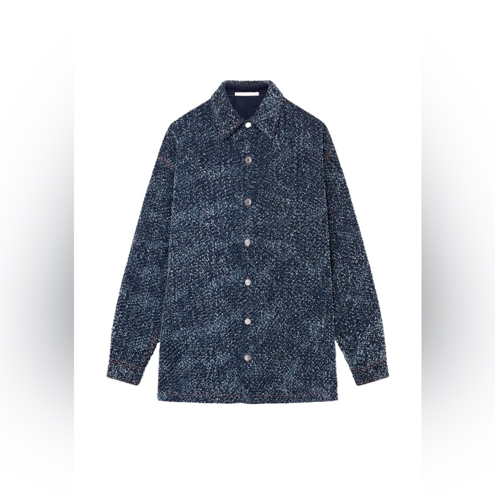 Stella McCartney Oversized Denim Bouclé shirt